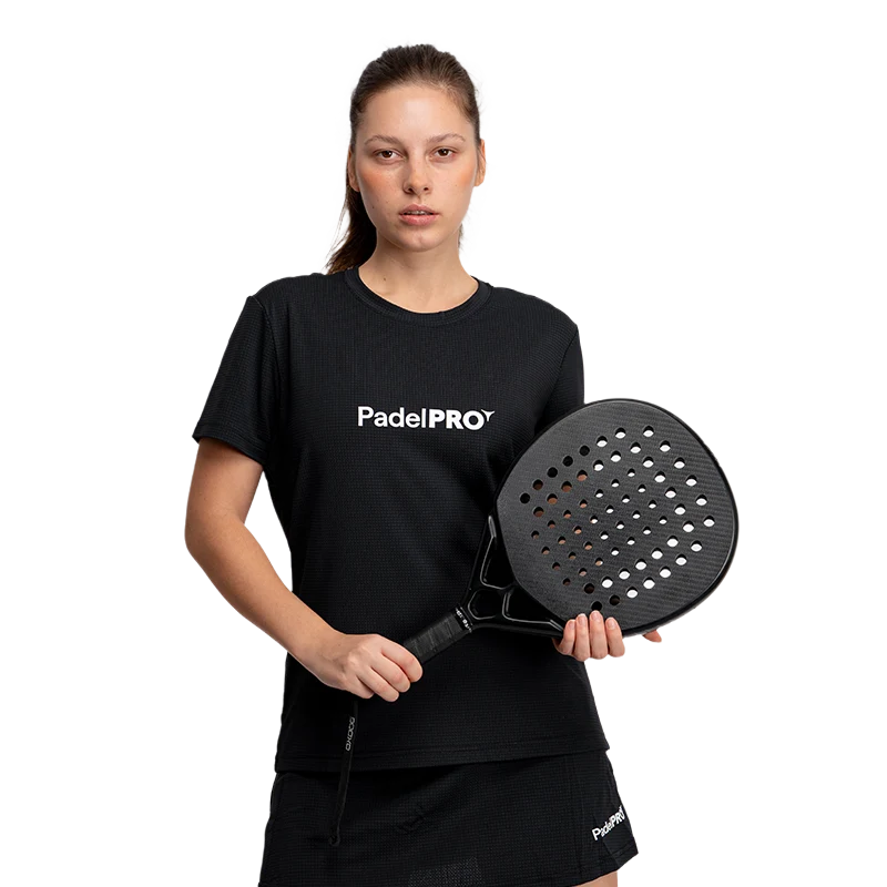 Camiseta Pro Basic Mujer PadelPRO Negra