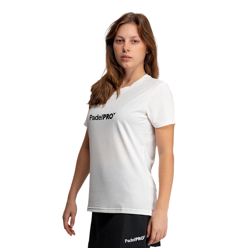 Camiseta Pro Basic Mujer PadelPRO Blanca