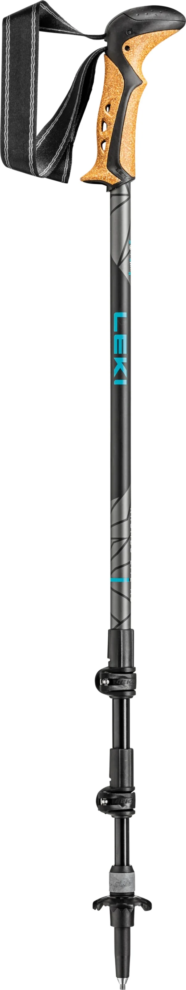 Leki KHUMBU LITE AS Trekkingstöcke black-petrol-dark anthracite (100-135 cm) Unisex