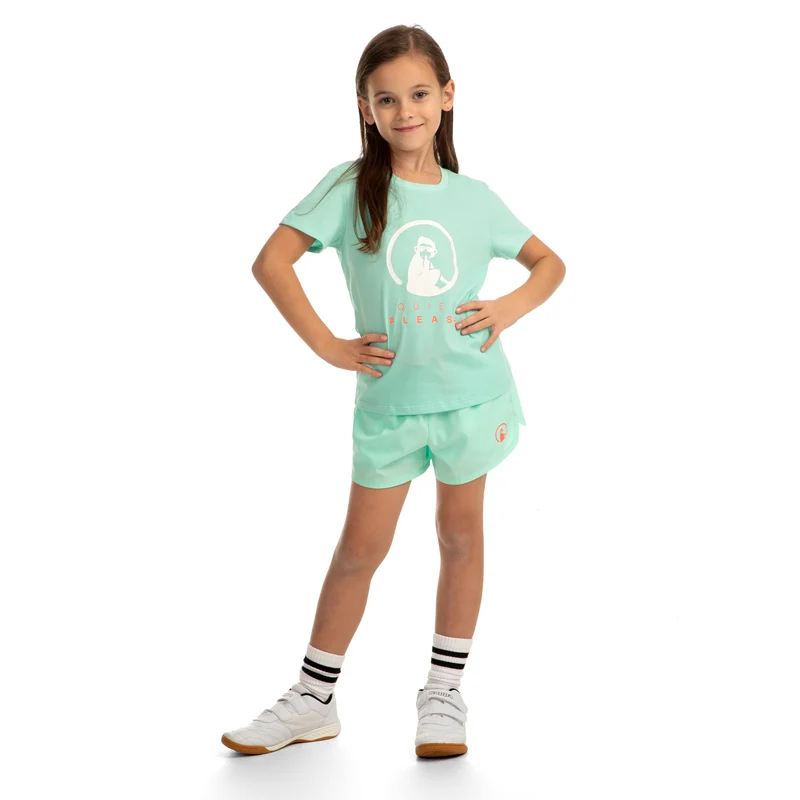 Point 2in1 Shorts Mädchen - türkis, rot