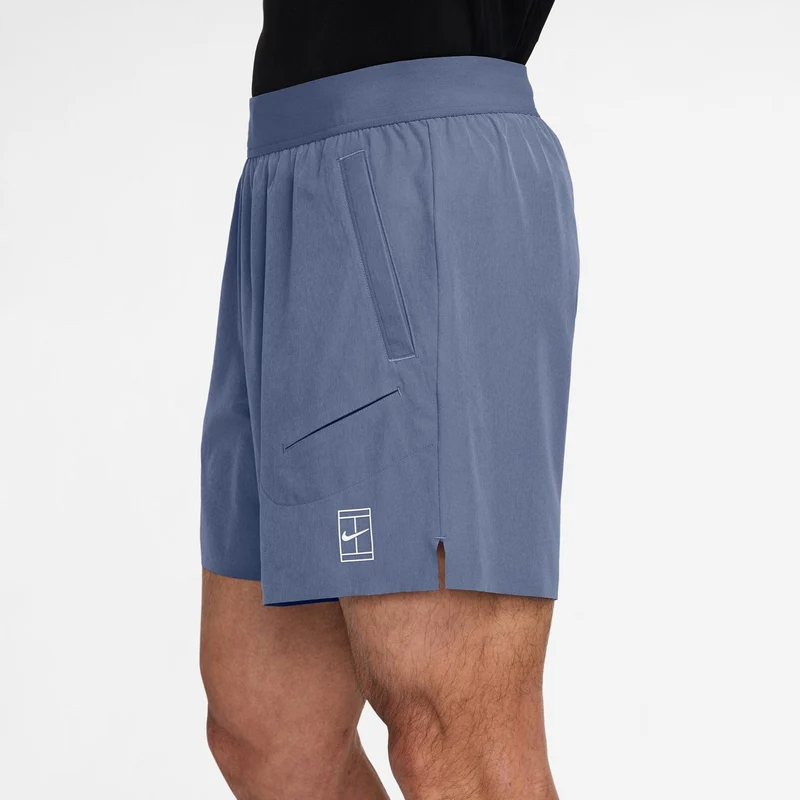 Court Dri-Fit Advantage 6in Shorts Herren-Blaugrau,Weiß