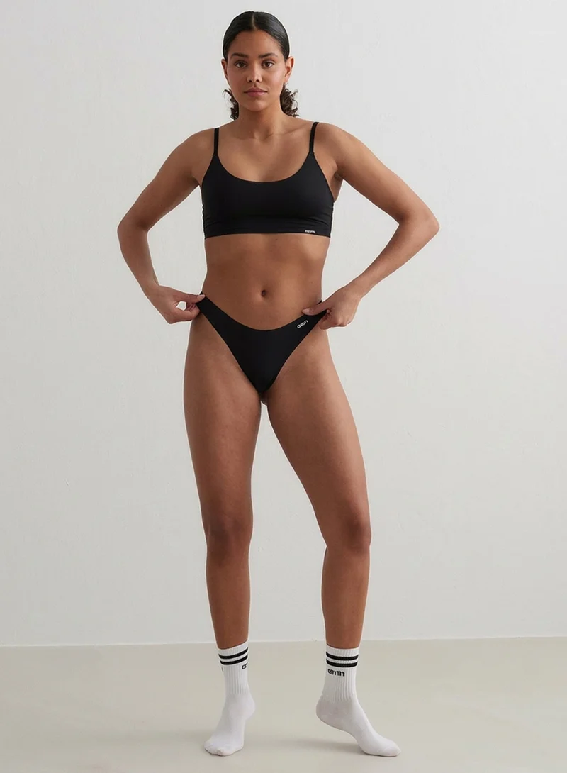 Black Invisible Thong 3-Pack
