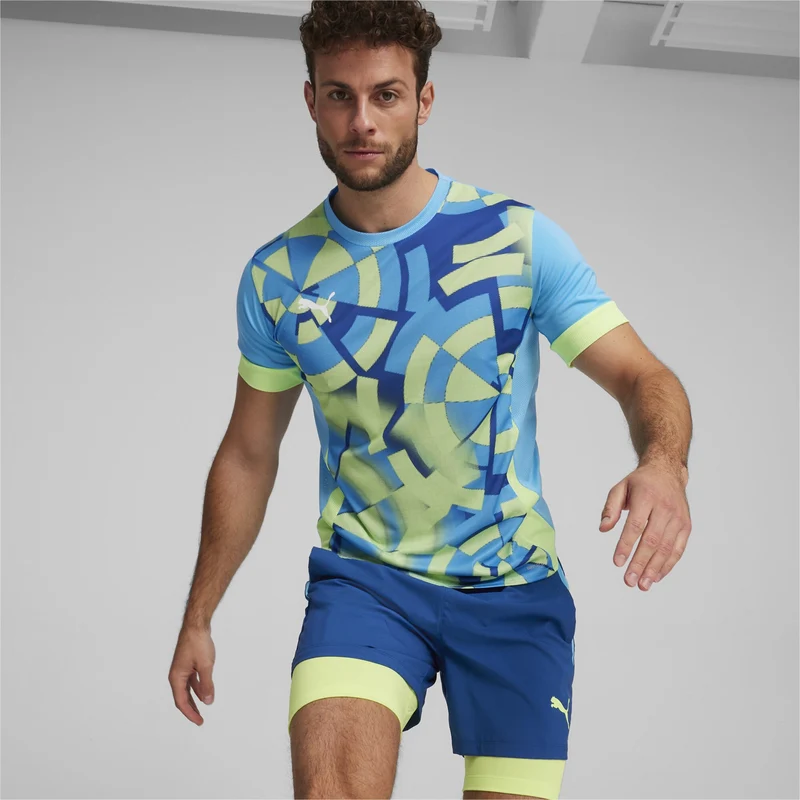 Puma Individual Goal Graphic Jersey Shirt Heren Blauw Groen