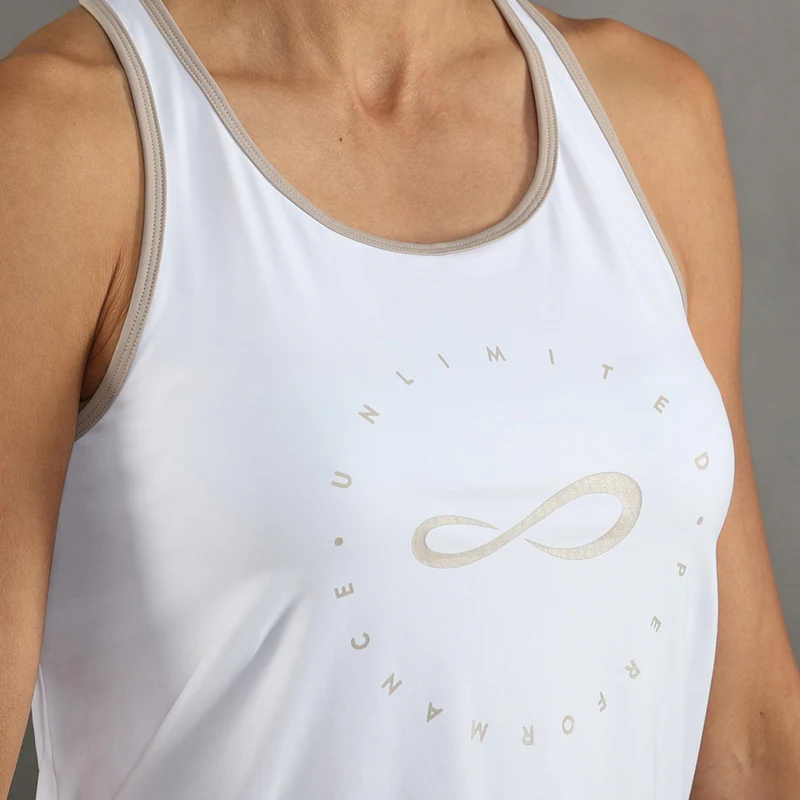 Cercle Tank-Top Damen-weiß, beige