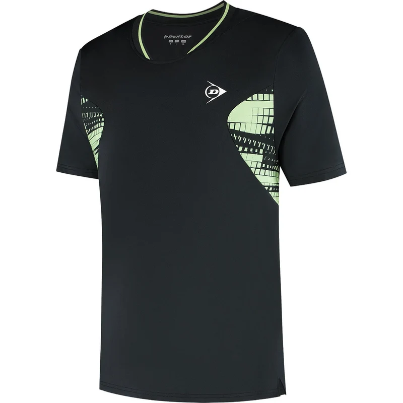 Dunlop Mens Game Tee 1 Black/Fair Green