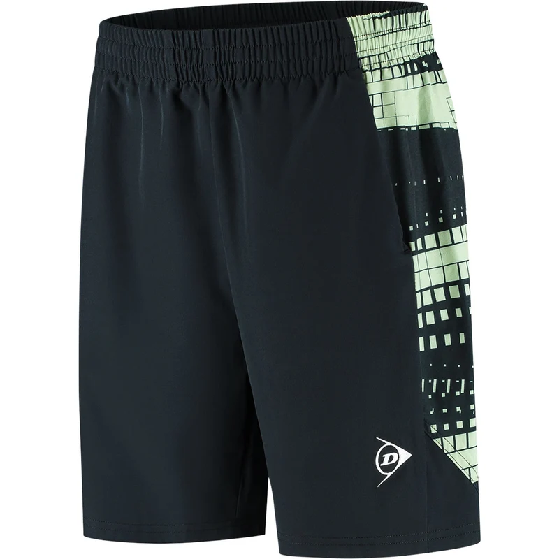 Dunlop Mens Game Shorts Black/Fair Green