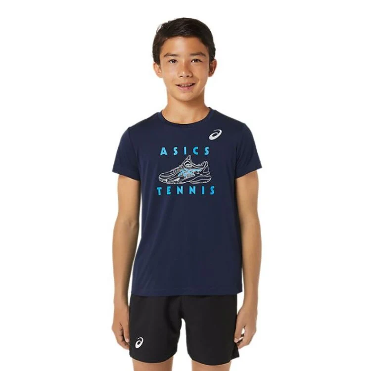 Asics Boys T-Shirt Graphic SS Top Jongens Blauw