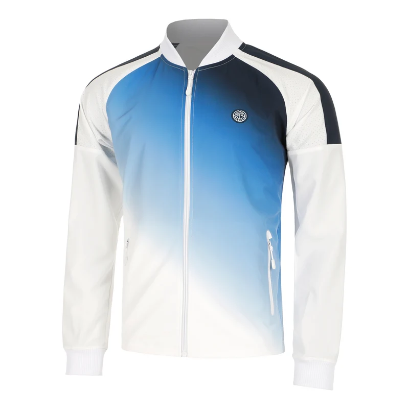 Watercolour Printed Trainingsjacke Herren-Weiß,Blau