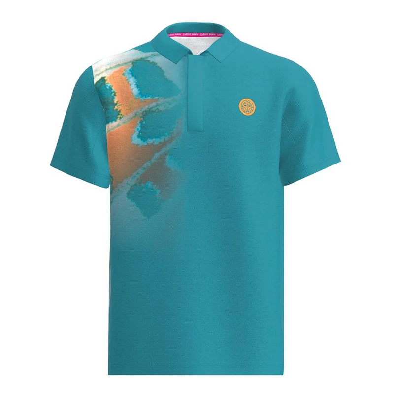 Melbourne 2025 Polo Herren-Petrol,Orange