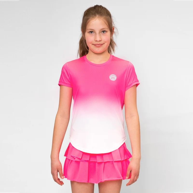 Crew Gradiant T-Shirt Mädchen-Pink,Weiß