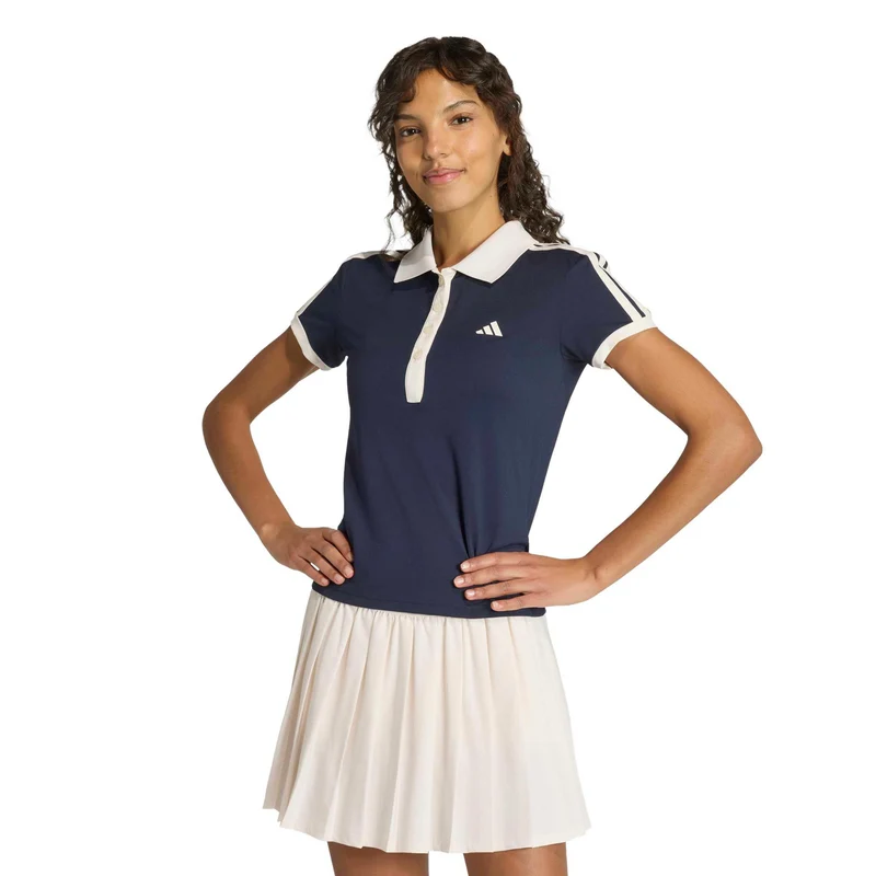 Classics Polo Damen - dunkelblau, beige