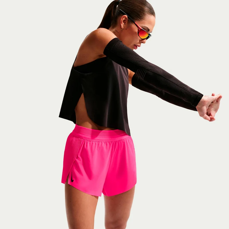 AeroSwift Laufshorts Damen - pink, schwarz