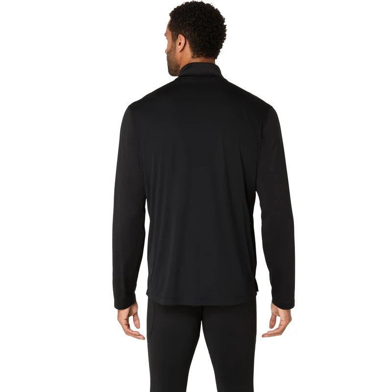 Core 1/2 Zip Winter Laufshirt Herren - schwarz