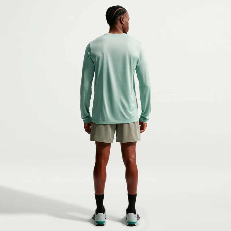 Dri-Fit Longsleeve Herren - graugrün, schwarz