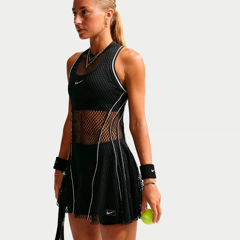 Court Slam Kleid Damen - schwarz