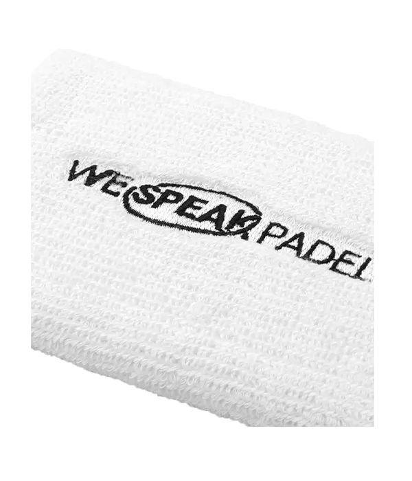 Muñequera Larga We Speak Padel Blanca Promo