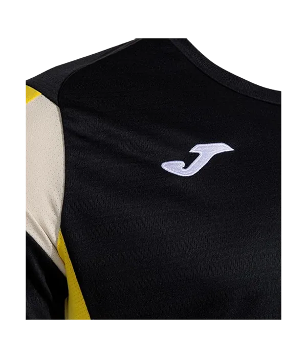 Camiseta Joma Montreal Negro/Amarillo/Blanco