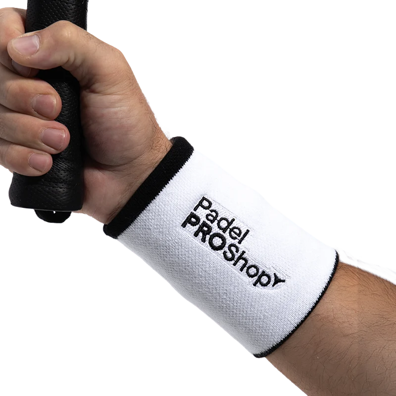 Muñequera Larga PadelPROShop Blanco/Negro Promo