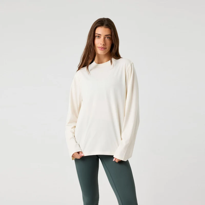 Studio Oversized Longsleeve Damen - creme