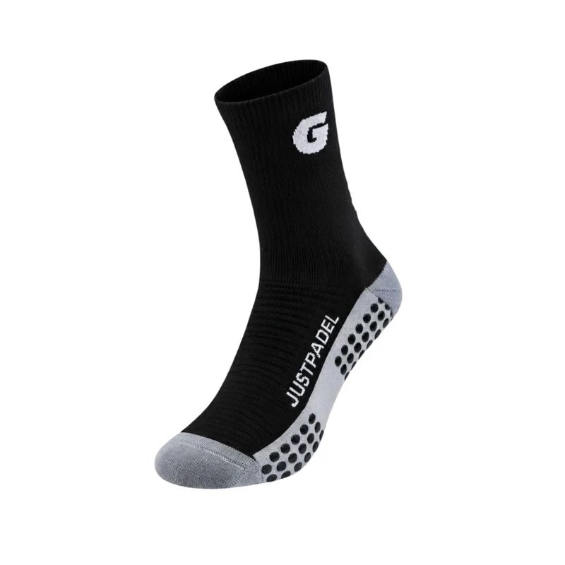Justpadel X GARRINCHA Technical Performance Grip Sock Black