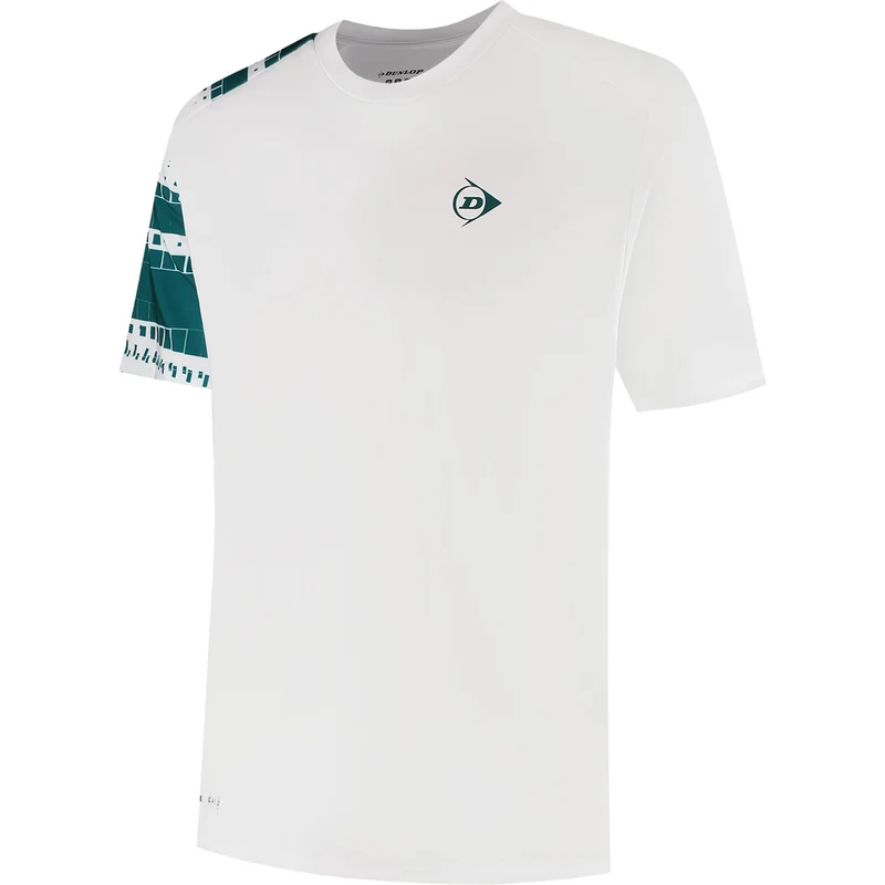 Dunlop Mens Game Tee White/Shaded Spruce