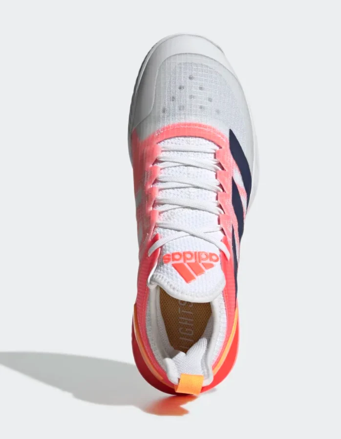 Adidas Adizero Übersonic 4 (Womens, White/Coral) Padel Shoes
