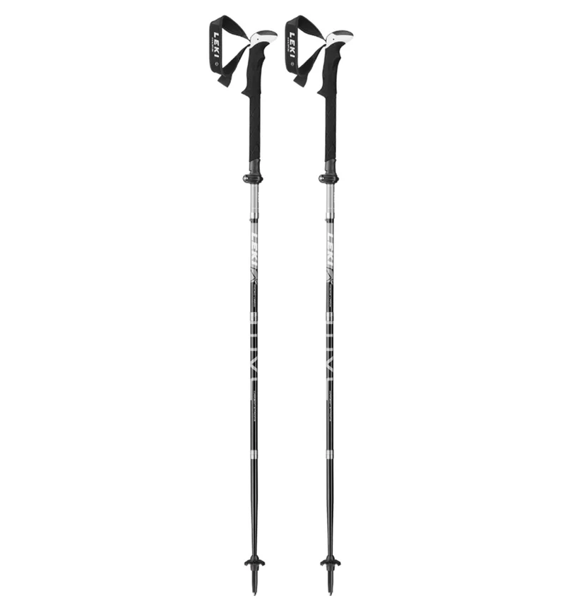 Leki MICRO VARIO CARBON STRONG Trekkingstöcke schwarz-hellanthrazit-weiß 120-140 cm