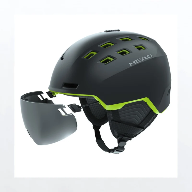 Head RADAR Skihelm black lime Unisex