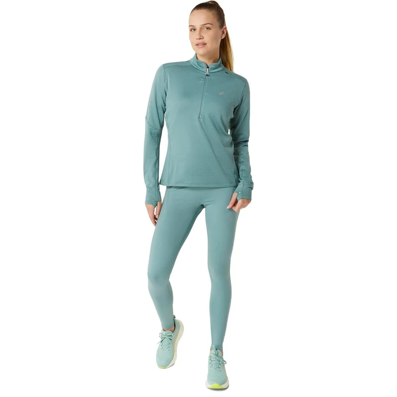 Road Winter 1/2 Zip Mid Layer Laufshirt Damen-Salbei