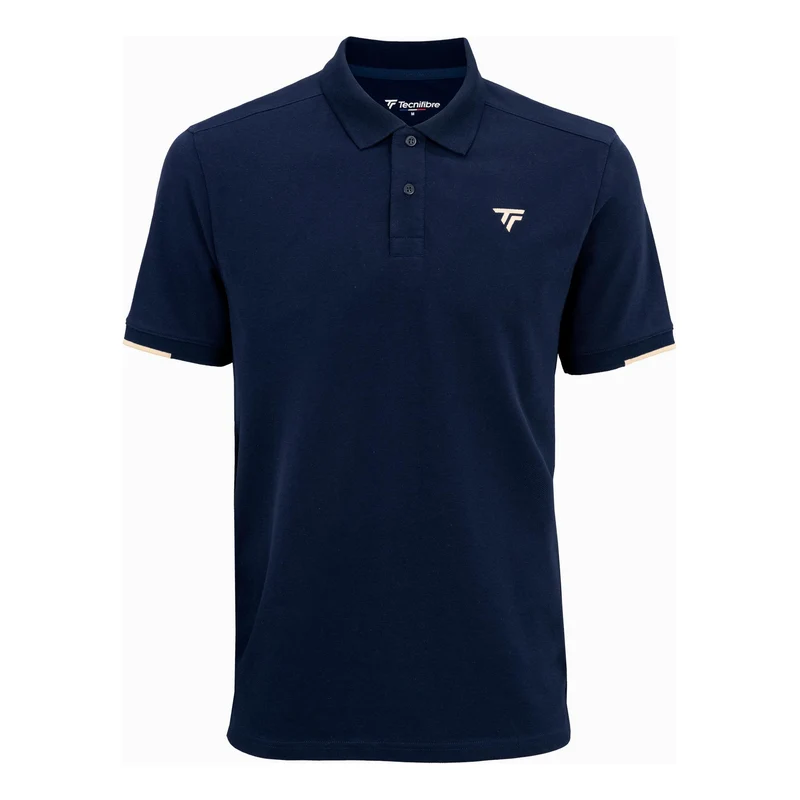 Pique T-Shirt Herren - dunkelblau