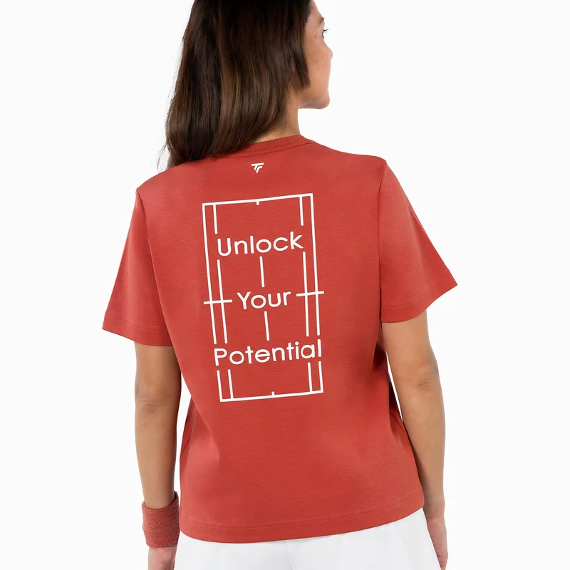 Graphic T-Shirt Damen - rotorange