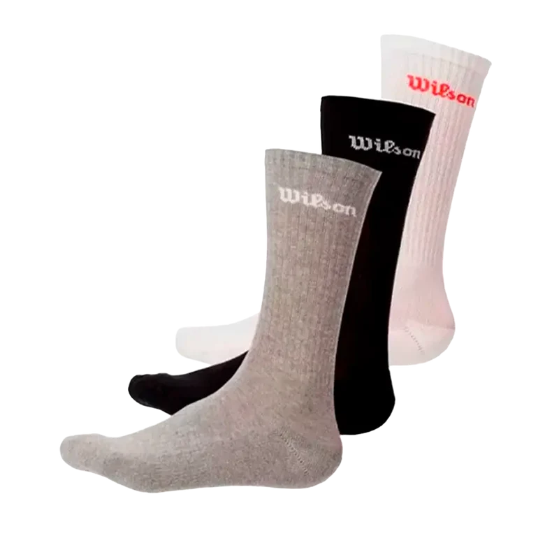 Calcetines Largos Wilson U Crew Logo Multicolor 2025 (Pack x3)
