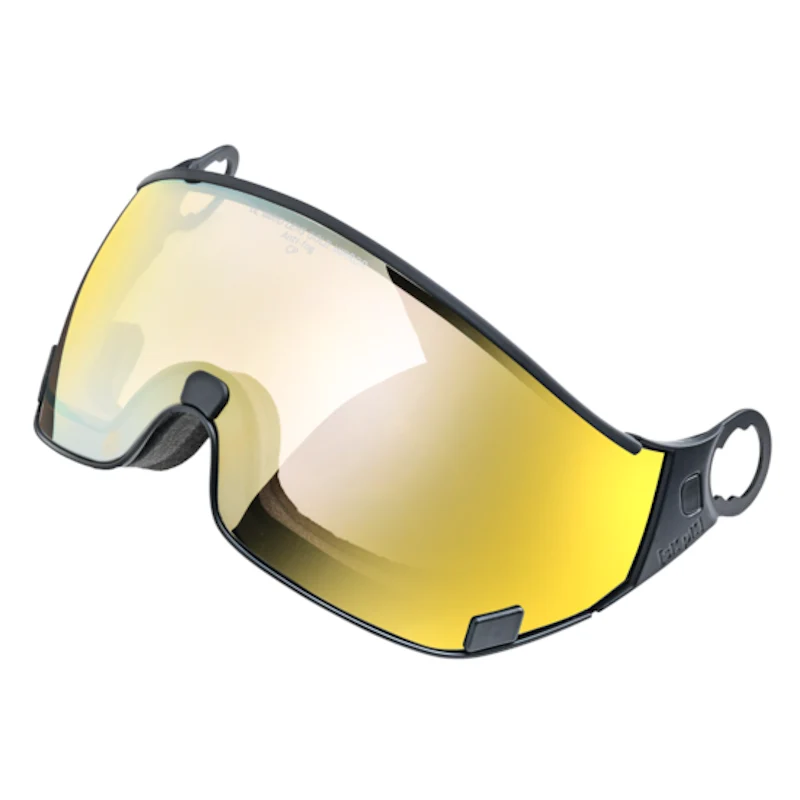 CP Corao + Visierhelm black gold mirror Skihelm Snowboardhelm