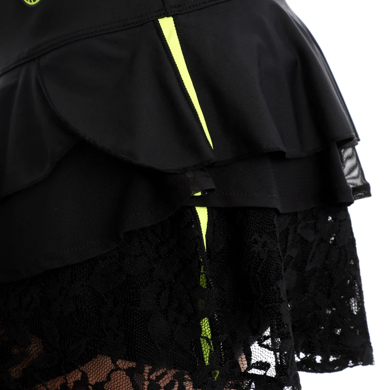 Night Flash Layering Lace Rock Damen - schwarz