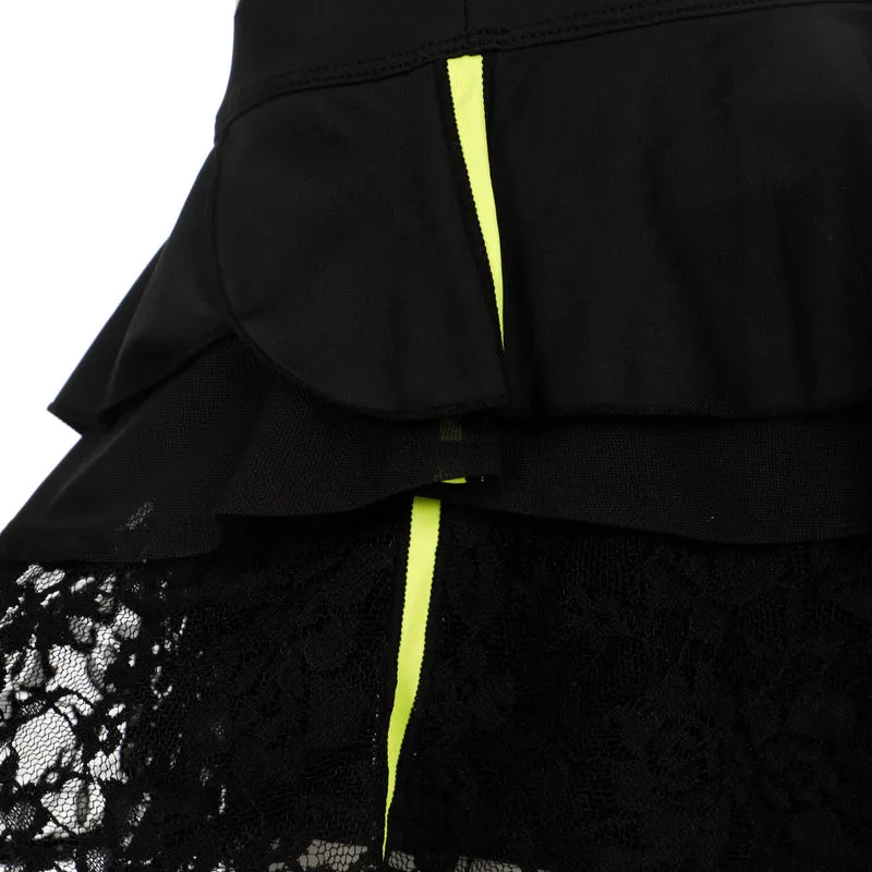 Night Flash Layering Lace Rock Damen - schwarz