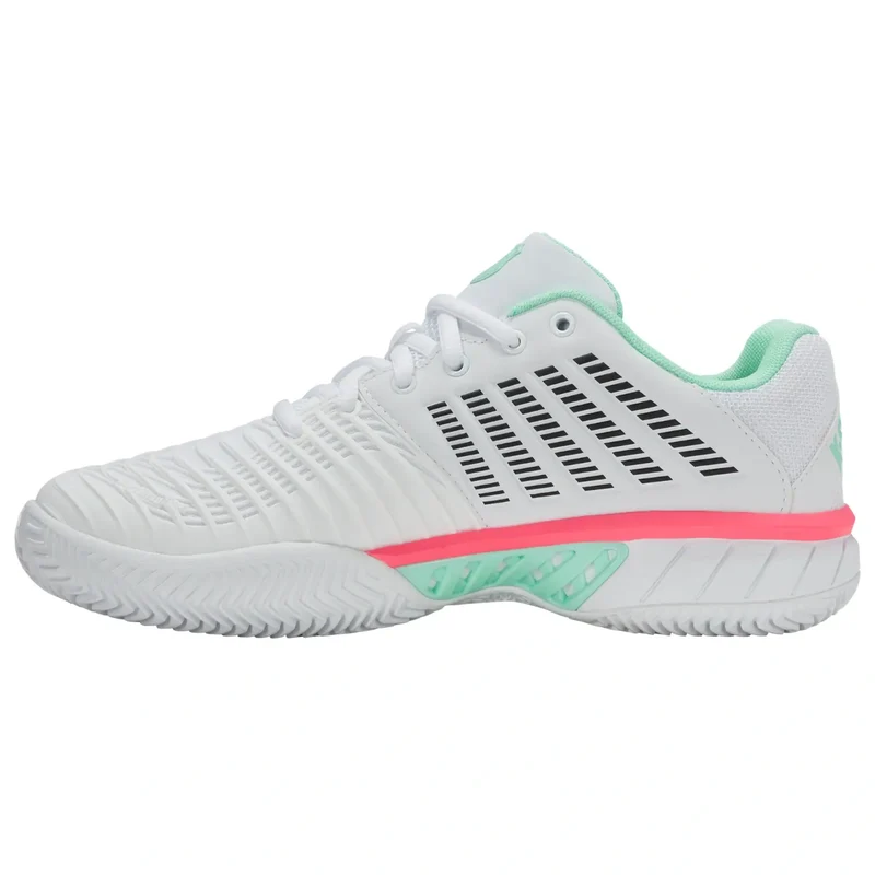 K-Swiss Express Light 3 Clay White/Neon Mint/Neon Pastel Pink Dames