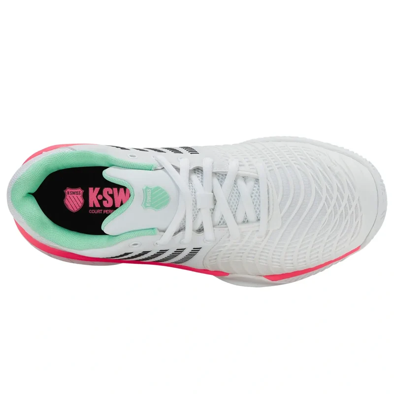 K-Swiss Express Light 3 Clay White/Neon Mint/Neon Pastel Pink Dames