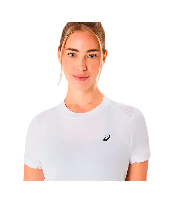 Camiseta Asics Court SS Brilliant White Mujer