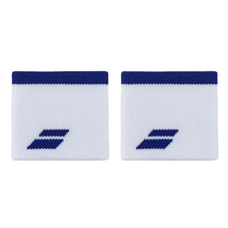 Muñequeras Babolat Blanco/Azul (Pack x2)