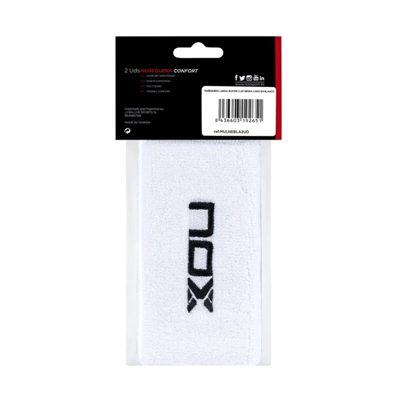 Muñequeras Larga NOX Blanco 2 Uds