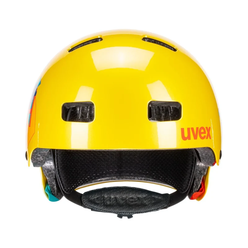 uvex Kid 3 SWAG yellow LED Fahrradhelm mit Rücklicht Kinder