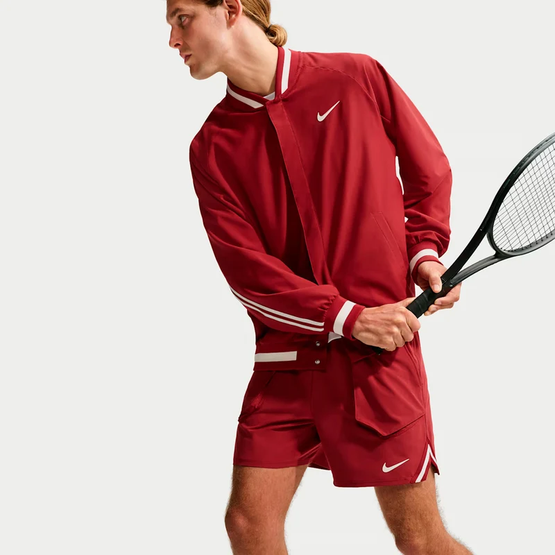 Jannik Sinner Court Slam Shorts Herren - weinrot, creme