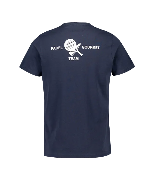 Camiseta Padel Team Gourmet algodón azul marino