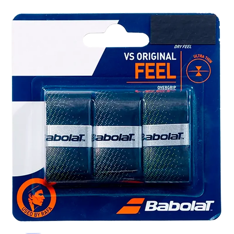 Overgrips Babolat VS Original Liso Negro/Amarillo (Pack x3)