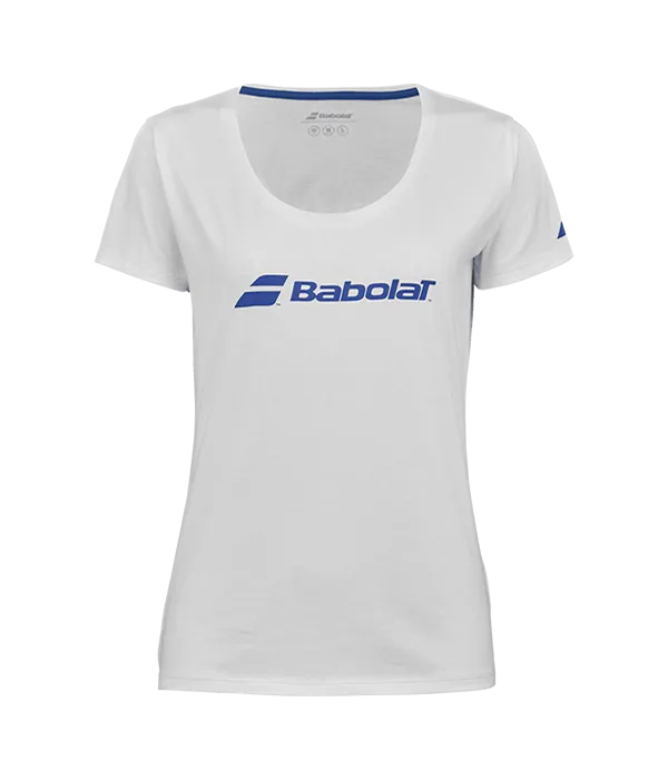 Camiseta Babolat Exercise Tee Mujer White/White