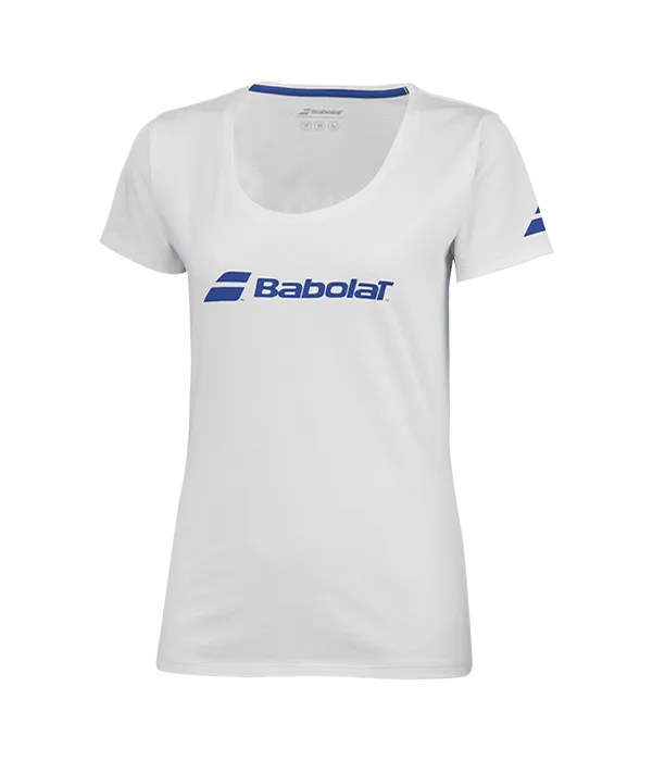 Camiseta Babolat Exercise Tee Mujer White/White