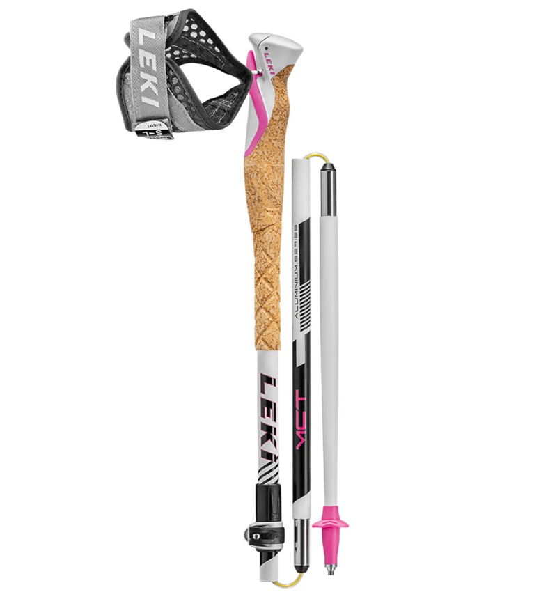 LEKI Stöcke MCT Vario TA Women Cross Trail 100-120cm weiß-schwarz-pink Trekking Wanderstöcke