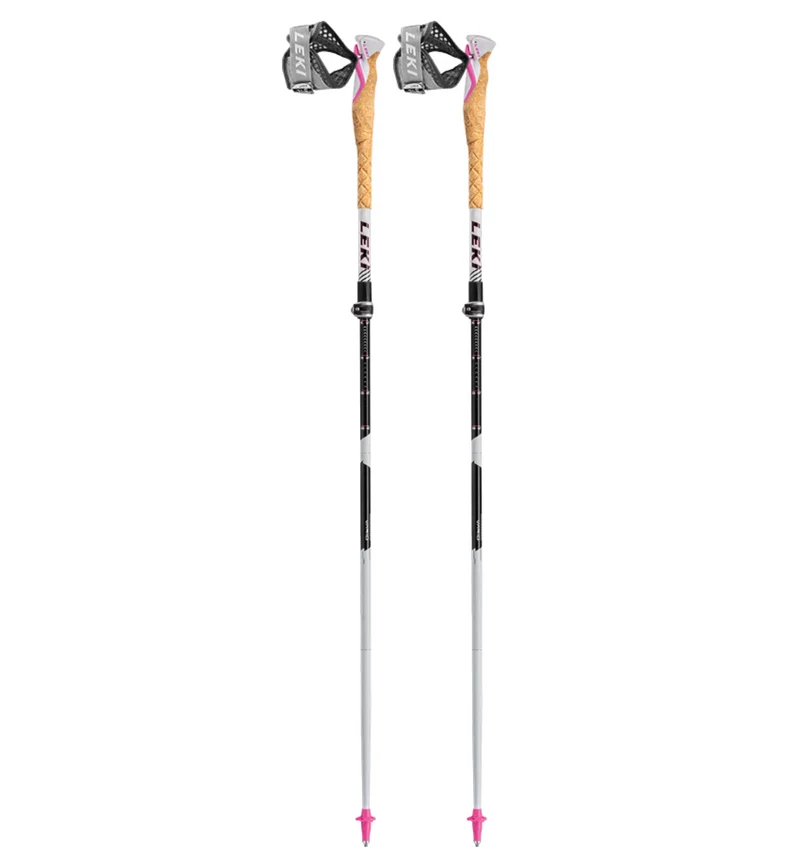 LEKI Stöcke MCT Vario TA Women Cross Trail 100-120cm weiß-schwarz-pink Trekking Wanderstöcke