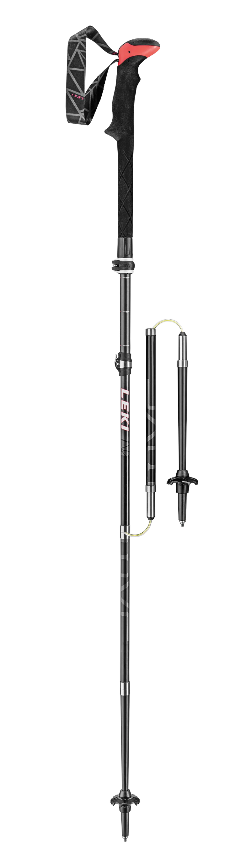 Leki Stöcke Micro Vario Carbon Trekking 110-130cm black-red Wanderstöcke