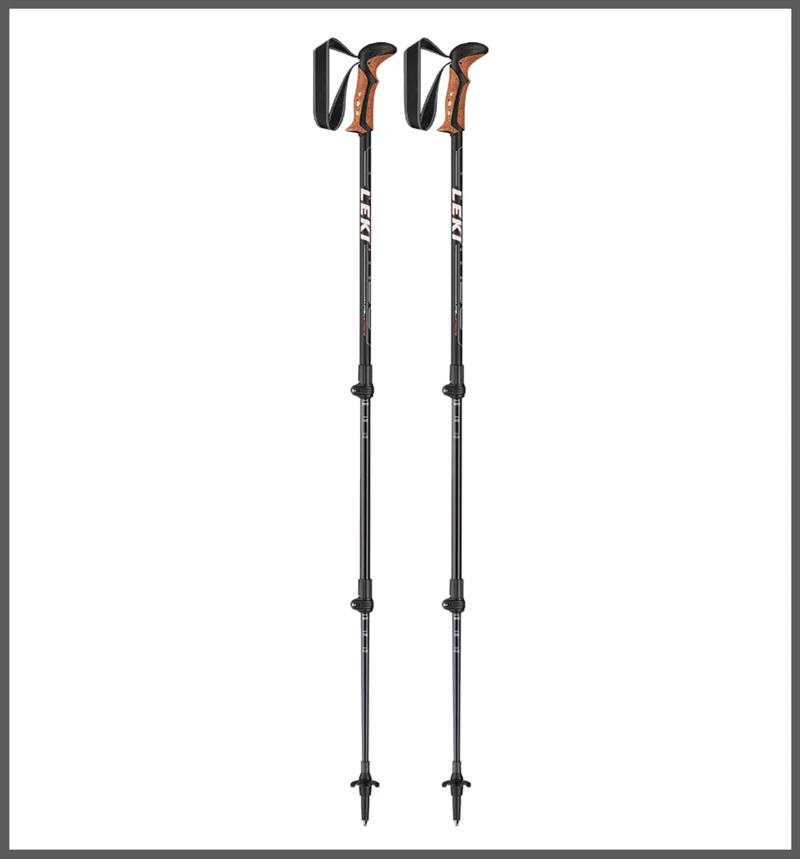 LEKI Stöcke Khumbu Trekking 110-145cm schwarz-weiß-rot Wanderstöcke